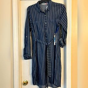 Given Kale Denim striped lightweight dress